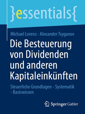 cover image of Die Besteuerung von Dividenden und anderen Kapitaleinkünften